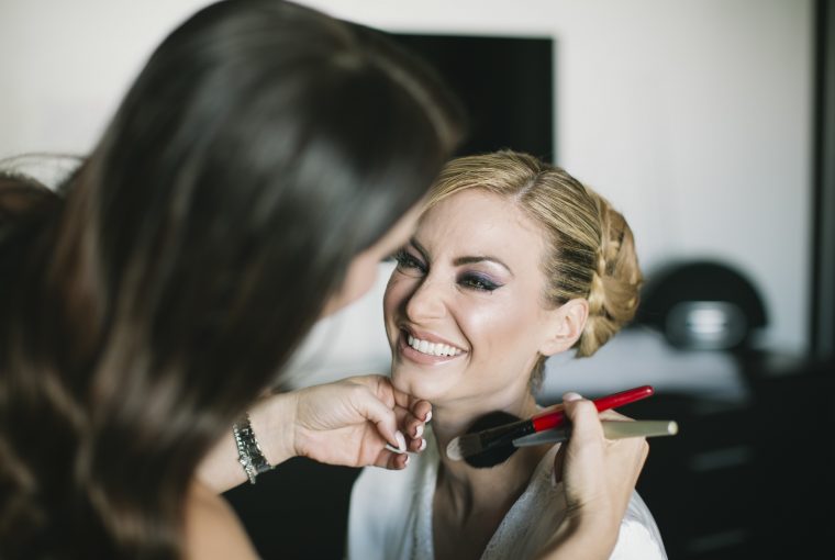 Christina Maria Kyriakidou Wedding Day Makeup Laughing