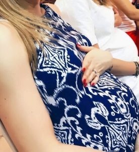 Christina Maria Kyriakidou 33 Weeks Pregnant Belly