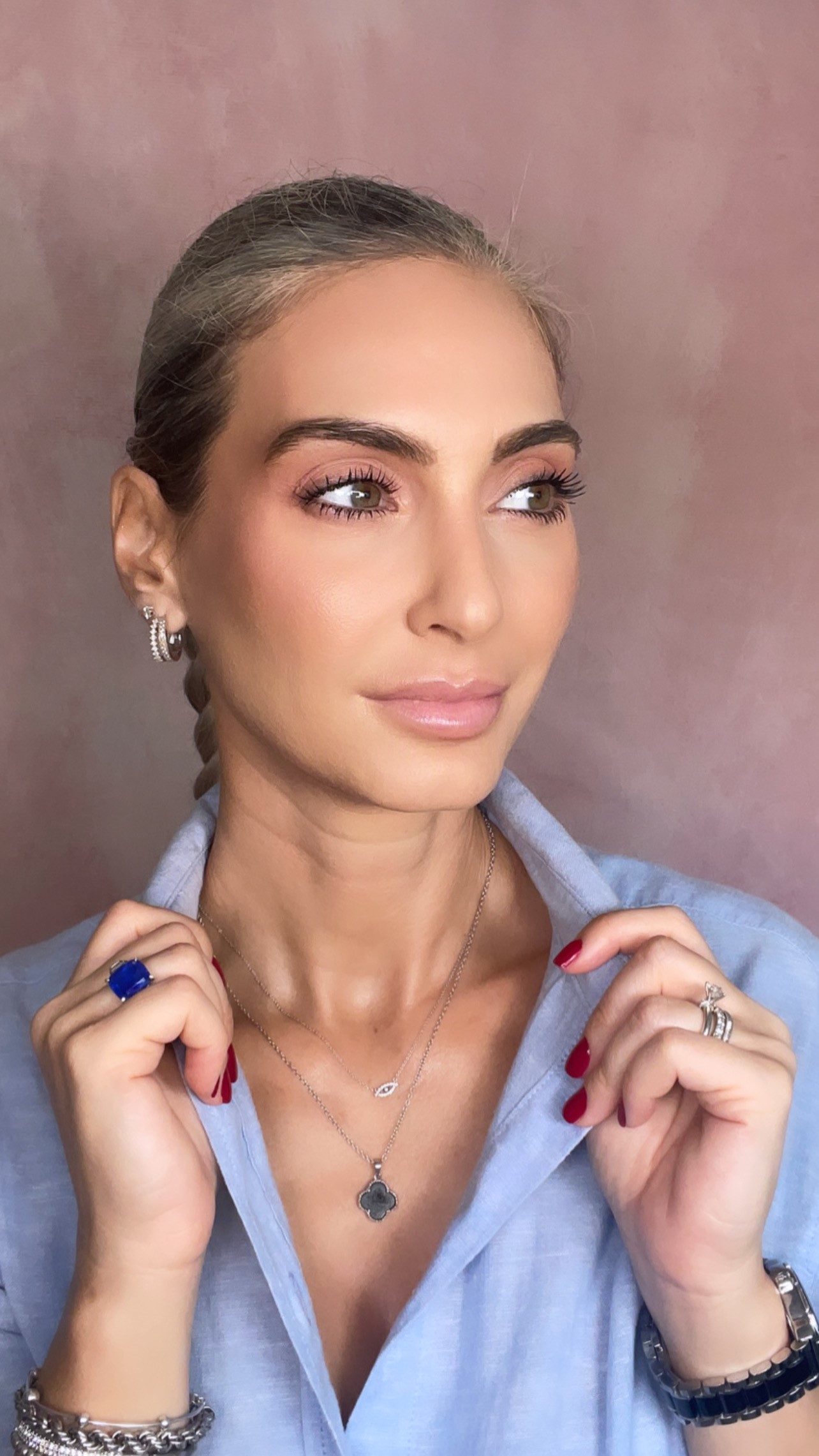 Too Faced Natural Pink Makeup Look Christina Maria Kyriakidou Secrets in Beauty